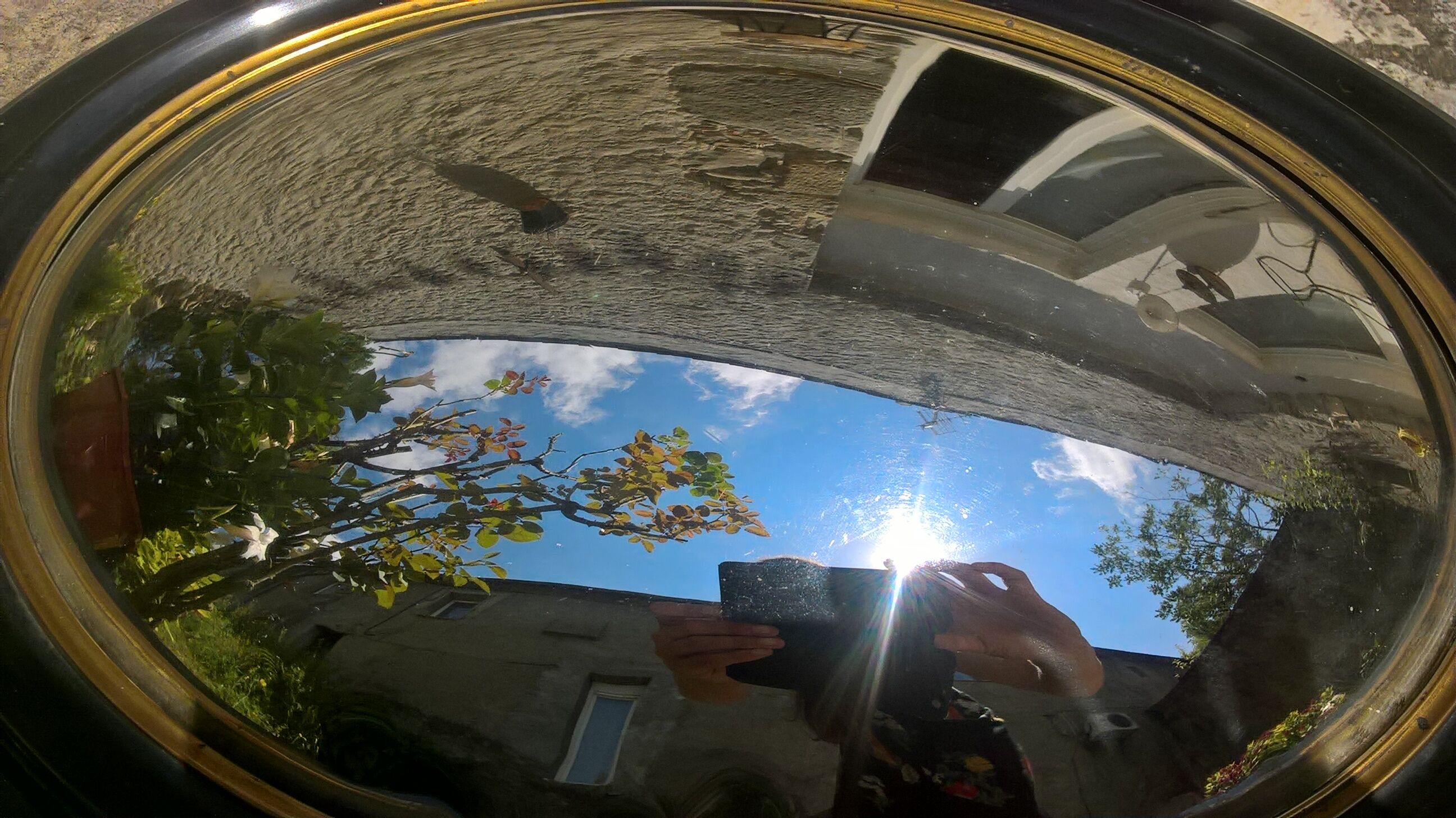 Mirror says "eye of the witch" time Napoleon lll 42x35cm