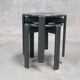 2 solid wood stools