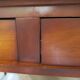 minister's desk - 2 drawers - solid wood - faux leather writing pad - Louis Philippe