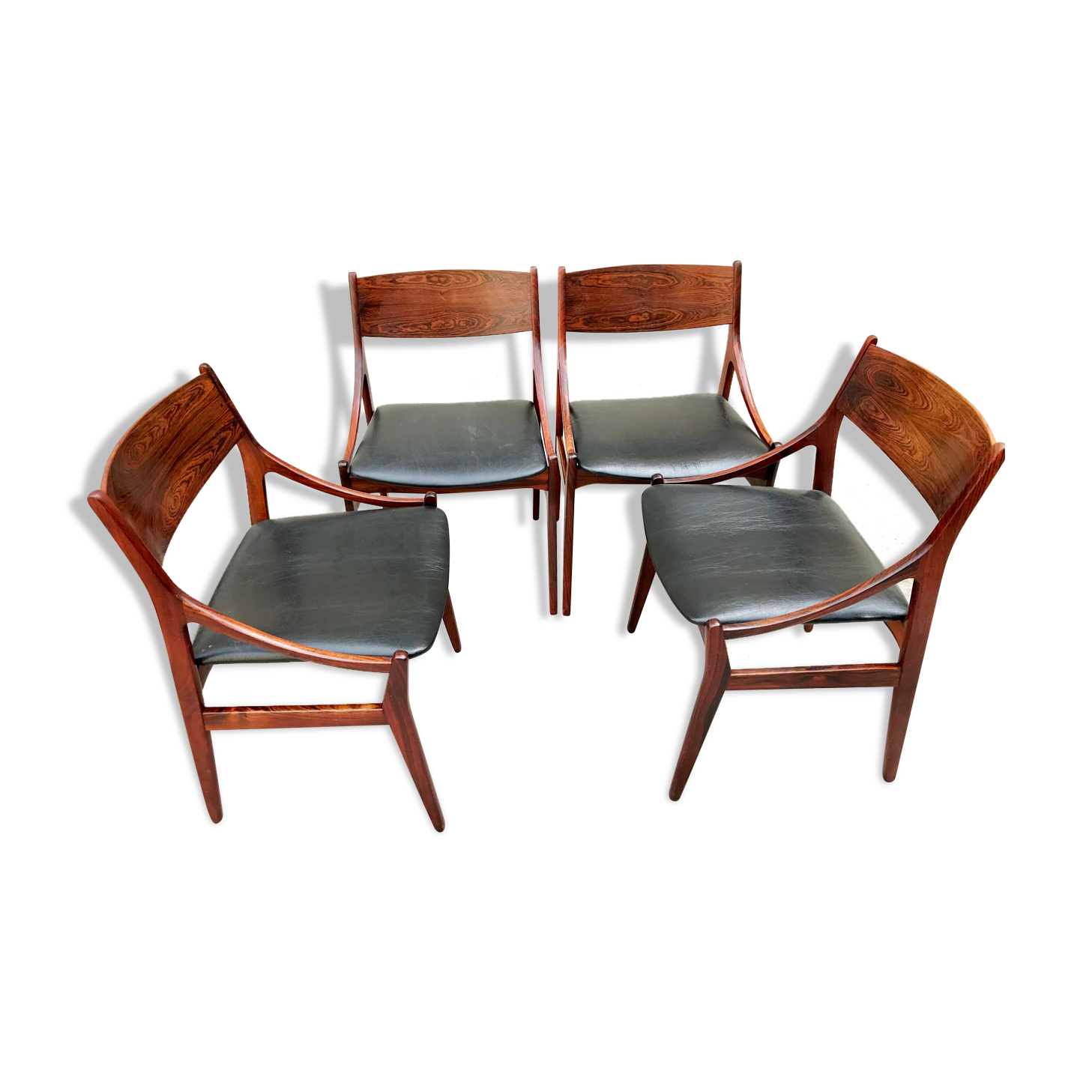4 chaises en palissandre de Vestervig Eriksen