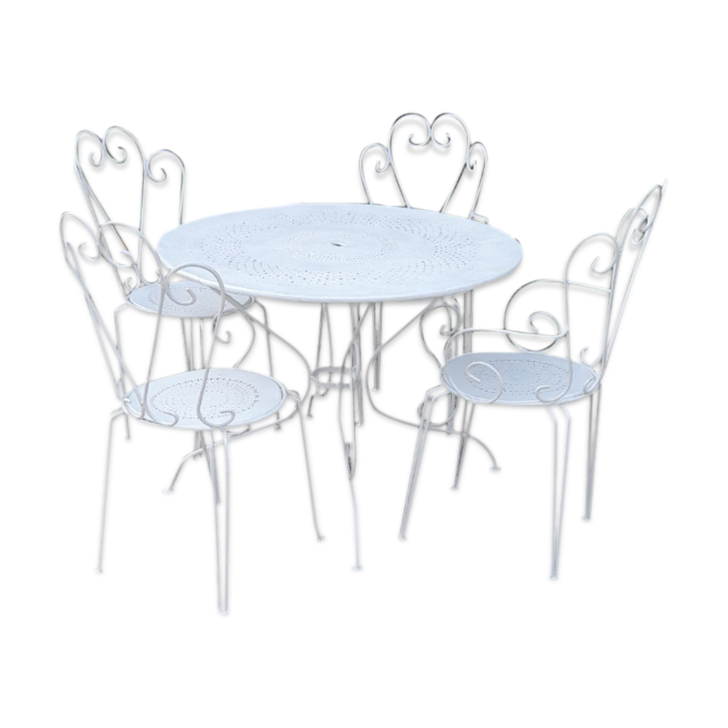 Garden furniture in wrought iron early 20th century