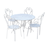 Garden furniture in wrought iron early 20th century