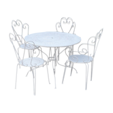 Salon de jardin en fer forgé début 20e siècle