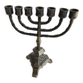 Ancien Chandelier Menorah 7 branches