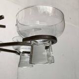 Mid-century metal and glass candle holder suspension from Denmark, 1960s.