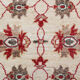 Red beige wool rug handmade oriental carpet traditional living room rug- 86x123cm