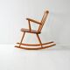 Scandinavian rocking chair 1950s/60s in beech and teak