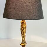 Chic bronze lamp with vintage gold patina