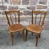 Pair of chairs bistrot bentwood vintage