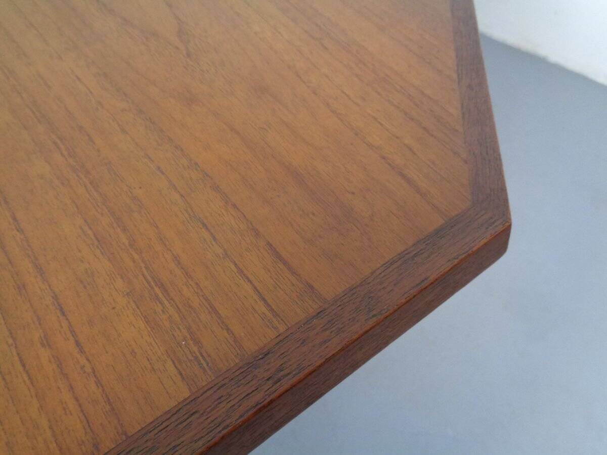 Danish Octagonal Teak Coffee Table, 1960s