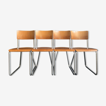 Lot de 4 chaises inspiration Bauhaus