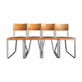 Lot de 4 chaises inspiration Bauhaus