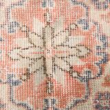 8x12 Classic Pattern Peach & Blue Vintage Rug, 258x357Cm