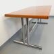 Vintage walnut and chrome metal desk from the 1970s.