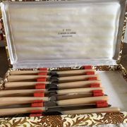 Vintage resin and stainless steel knives