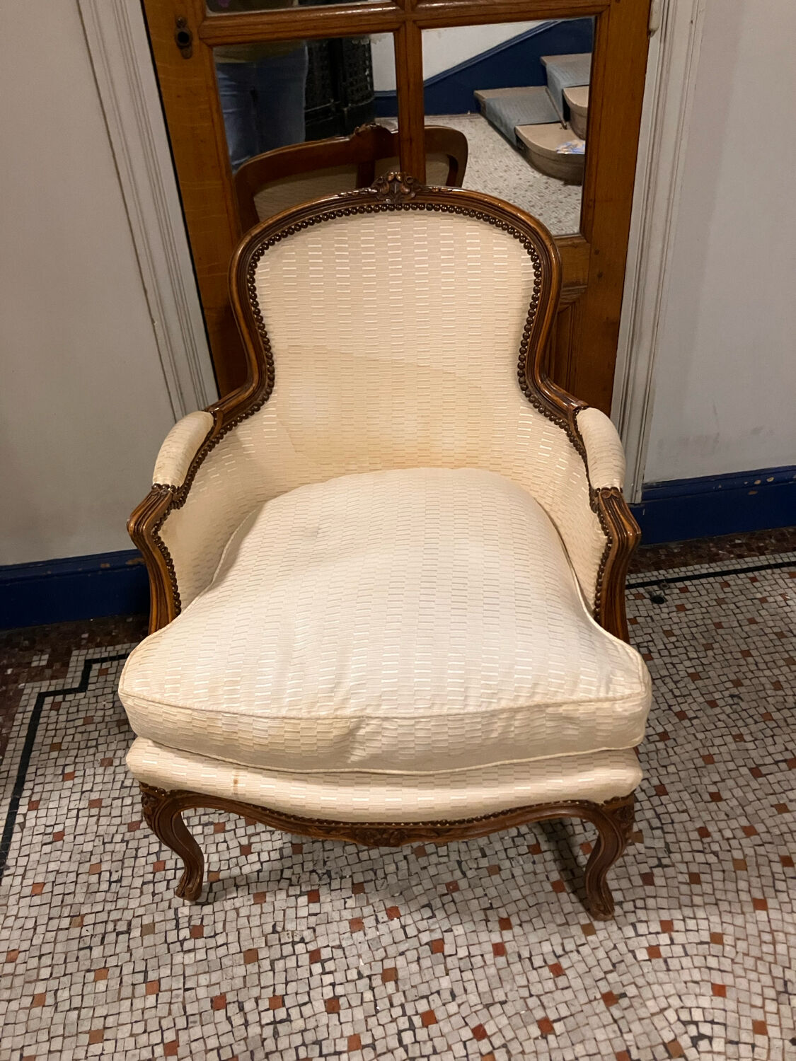 Pair of Louis XV style armchairs