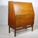 Teak Secretary Desk 1960s Vintage Office Desk Scandinavian Danish Design