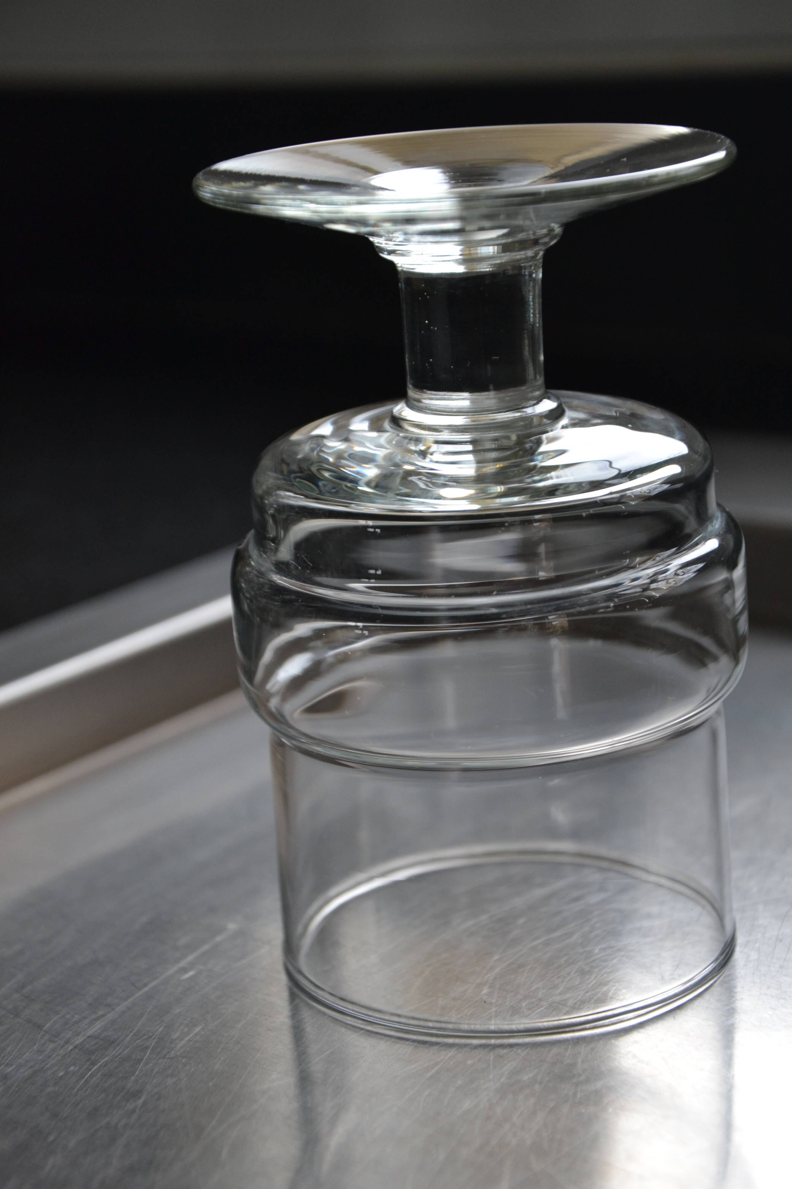 10 vintage stemmed wine glasses