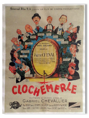 Affiche cinéma originale 1947.entoilée.Clochemerle,Albert