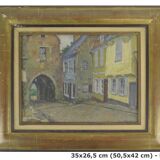 Antique painting by Pierre Boissart (1878-1944) signed country view B8