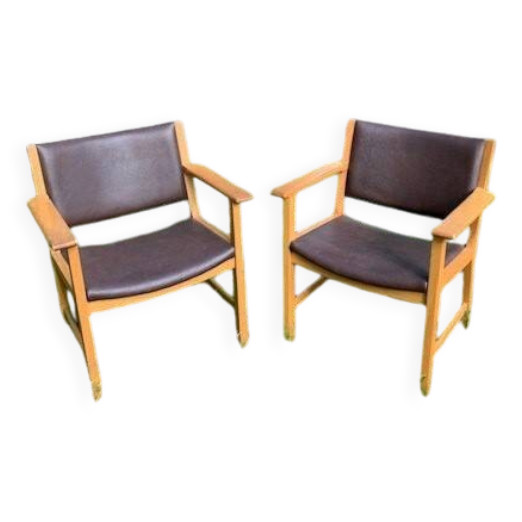 2 Hans Wegner armchairs - Denmark 1960s