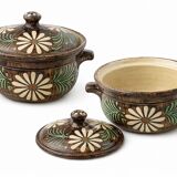 Ceramic terrine with floral decoration – Vintage – Made in France