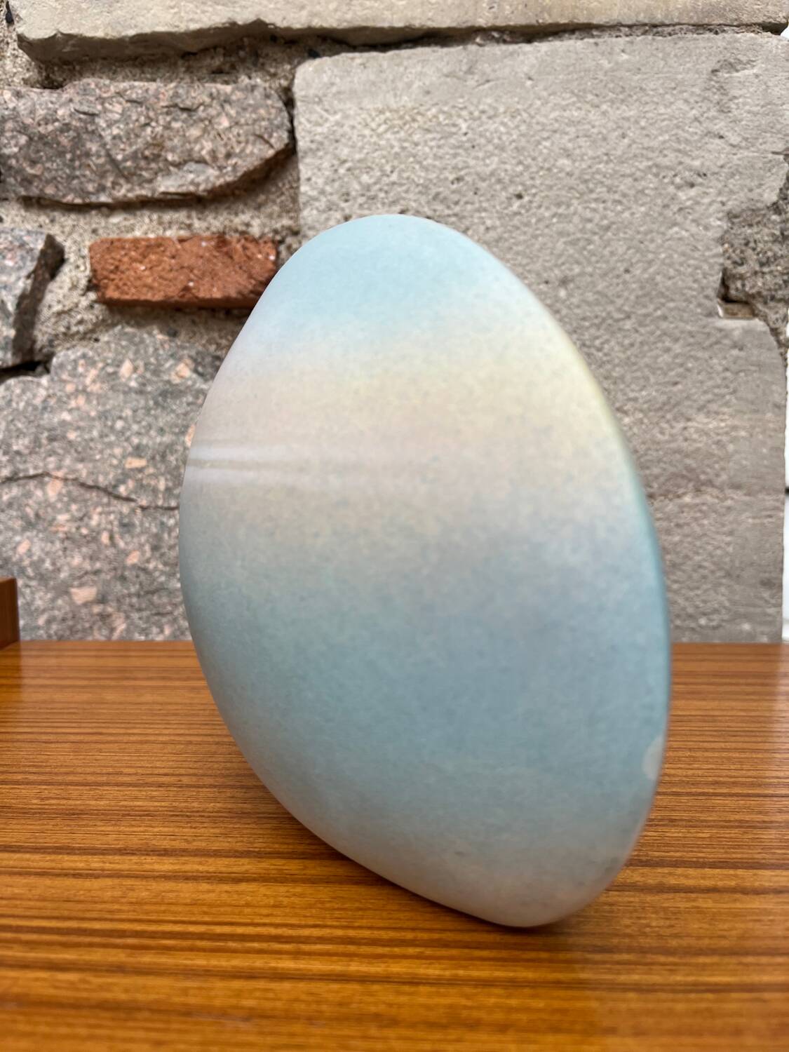 Pastel biscuit porcelain vintage "pebble" vase
