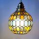 Colored glass portable lamp