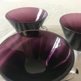 Set of 7 blown glass cups
