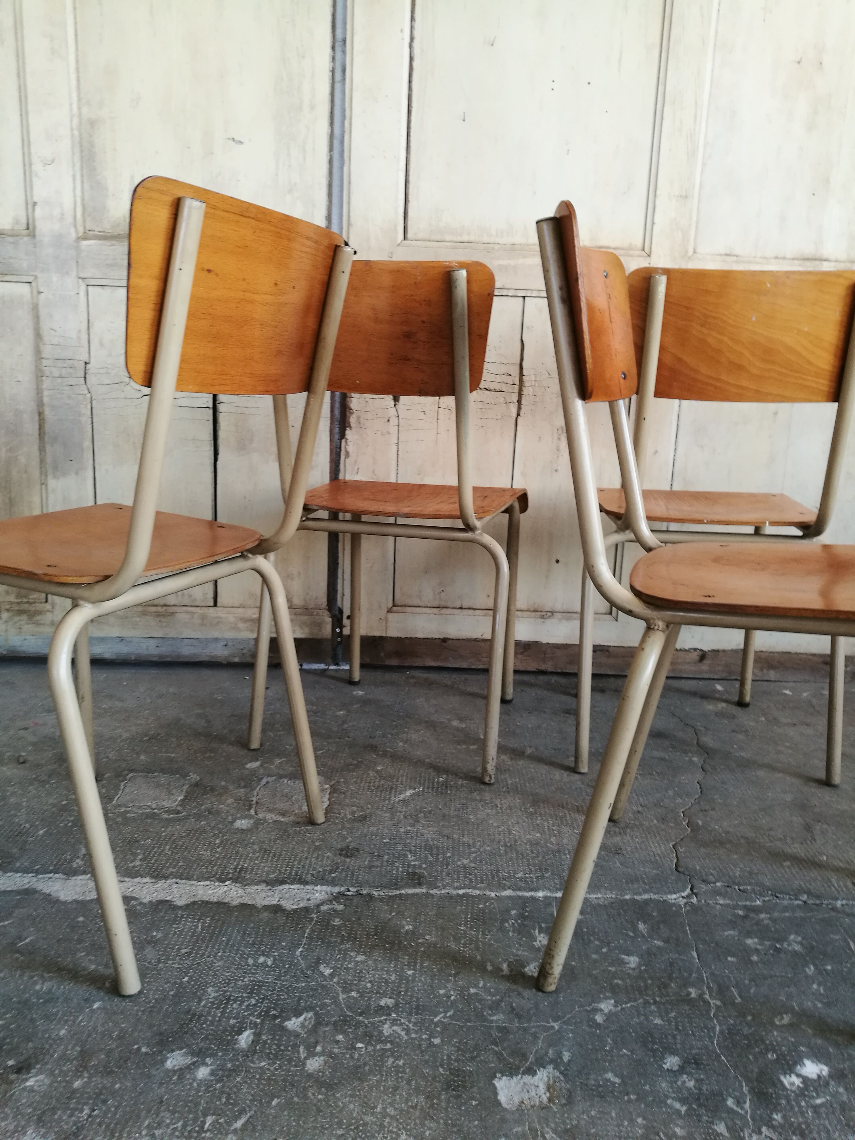 Set of 4 school chairs, school