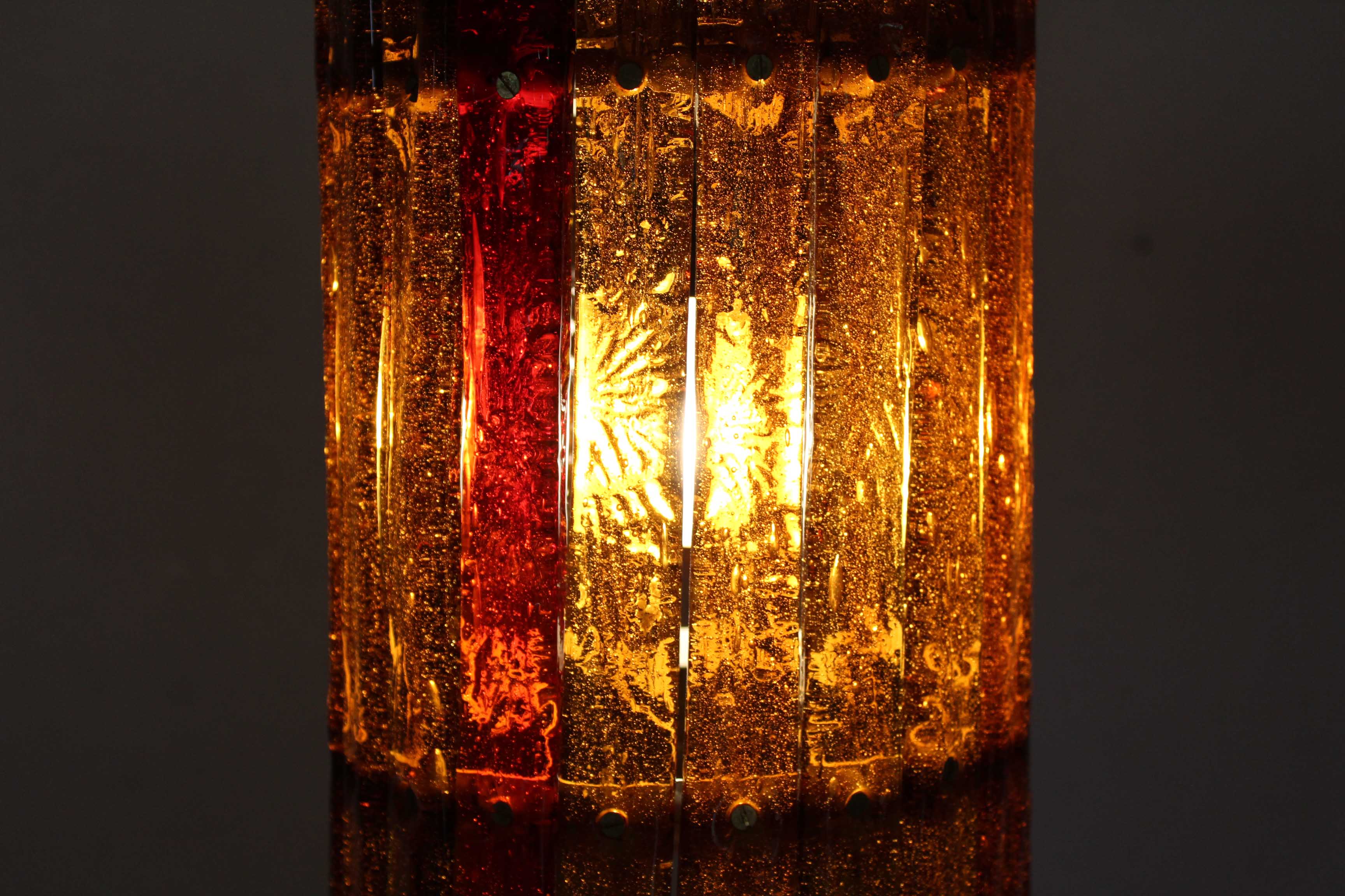 Amber glass pendant lamp