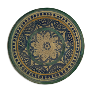 Plat en céramique glaçure - tunisie