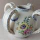 Old vase decorated with flowers, in ceramic, Roger Colas, from Clamecy