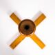 Vintage Scandinavian-style pine ball coat rack