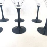 6 vintage cocktail glasses, 1980