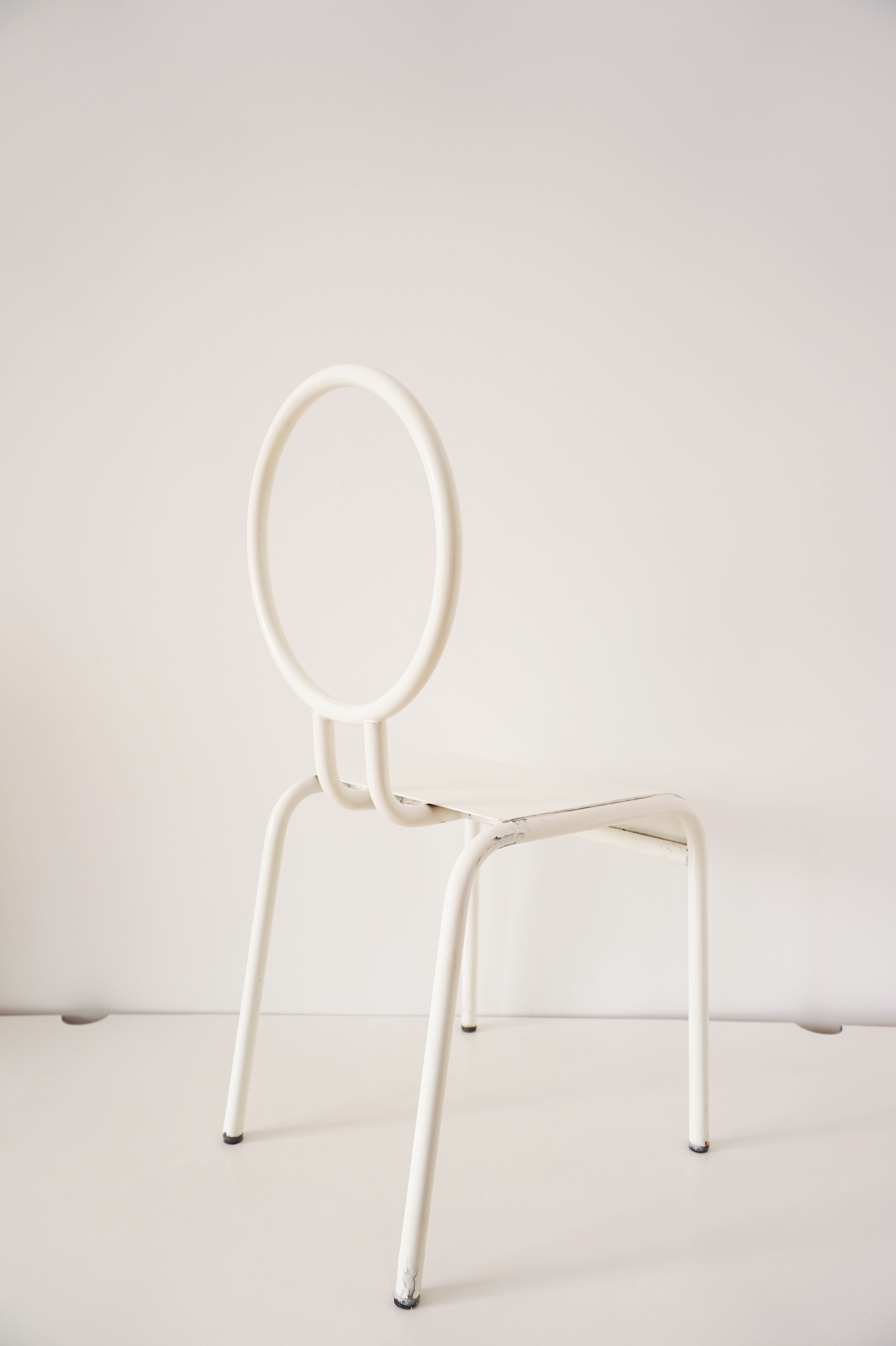 Vintage white metal children's chair