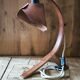 "Organic" Desk Lamp Cognac Italian Vegetable Leather & Aluminium