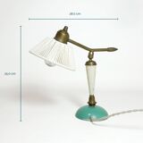 Brass and lacquered metal lamp from the 1950s.
