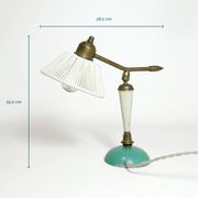 Lampe en laiton et métal laqué des années 50.