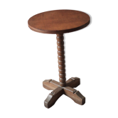 Table d'appoint, guéridon en bois, pied perlé