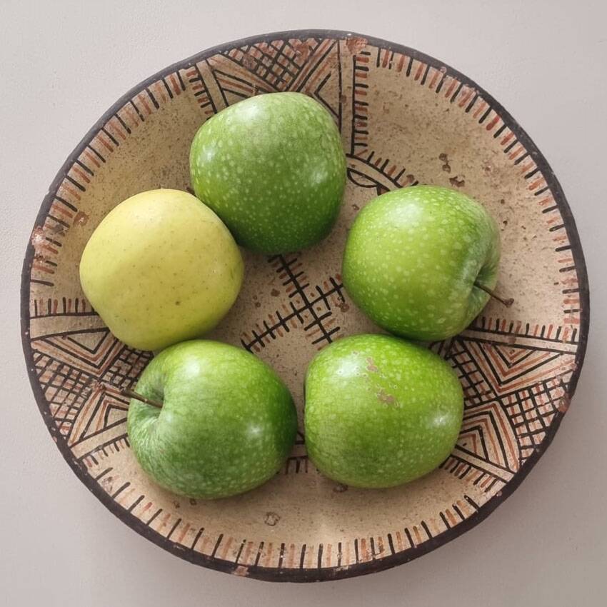 Old Rif pottery salad bowl