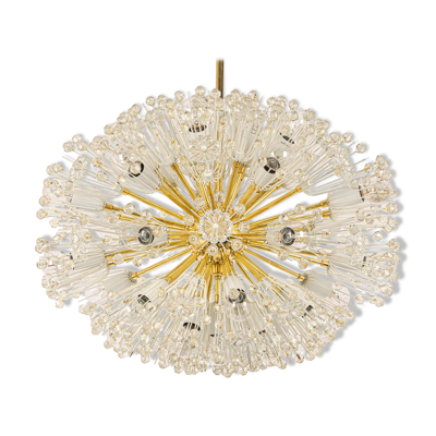Grand lustre en laiton étoile par Emil Stejnar, Autriche, années 1960