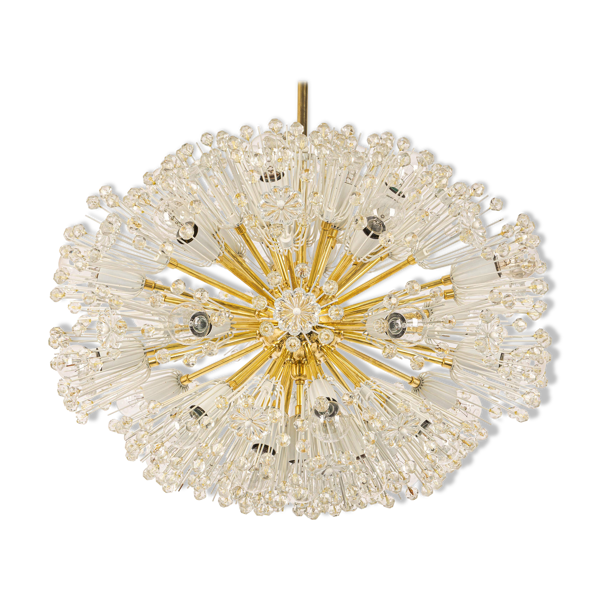 Grand lustre en laiton étoile par Emil Stejnar, Autriche, années 1960