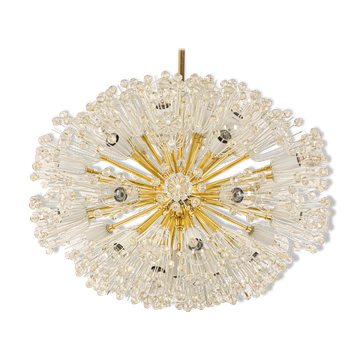 Grand lustre en laiton étoile par Emil Stejnar, Autriche, années 1960