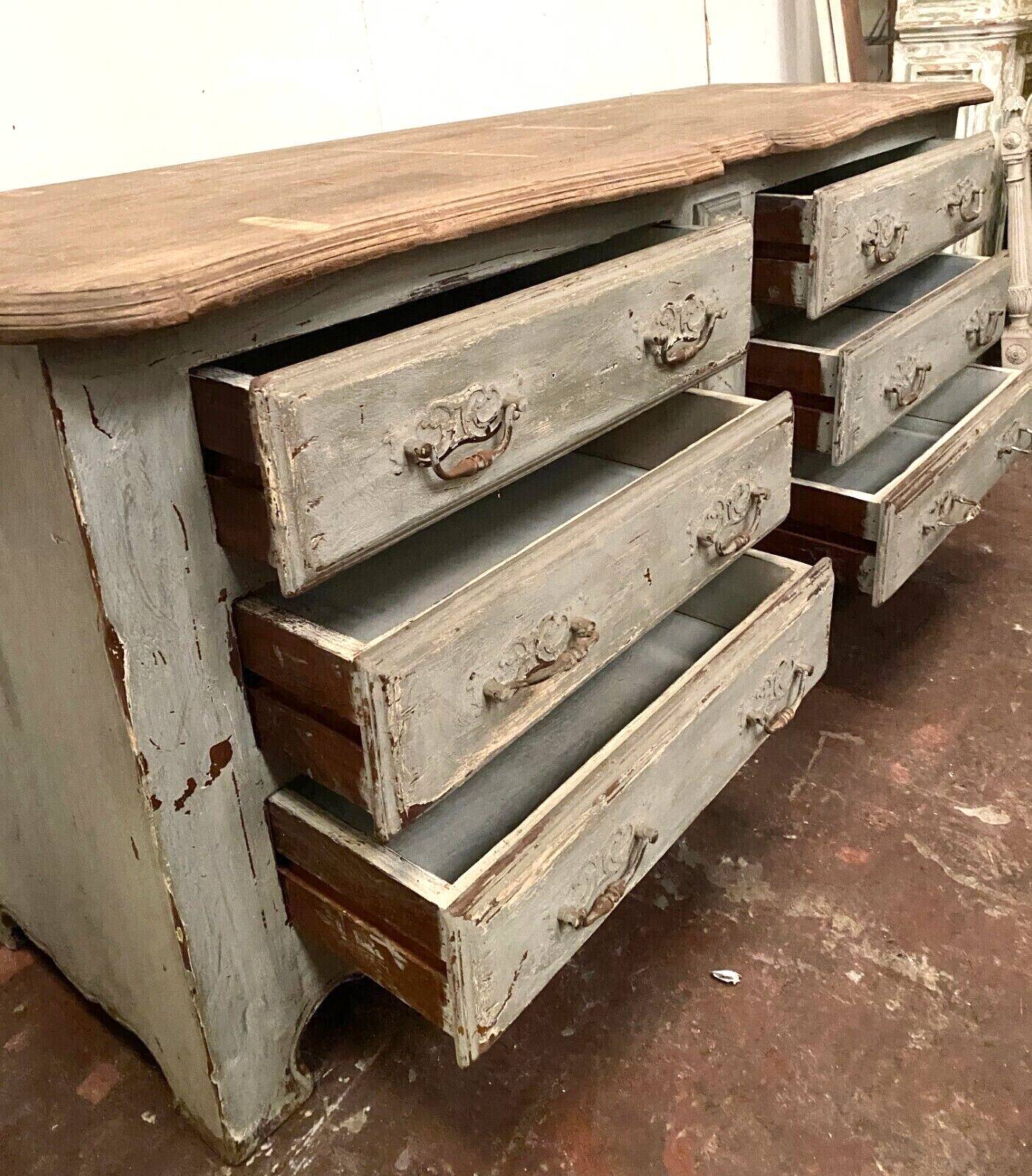 Storage cabinet patinated wood XX Century