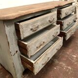 Storage cabinet patinated wood XX Century