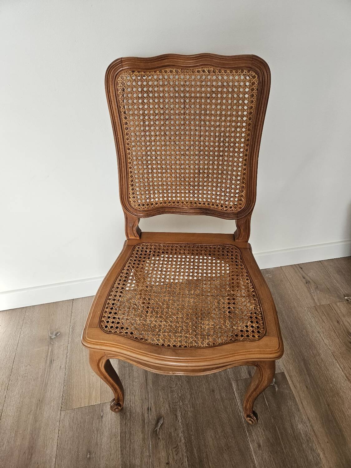 Art Deco oak and cane chair