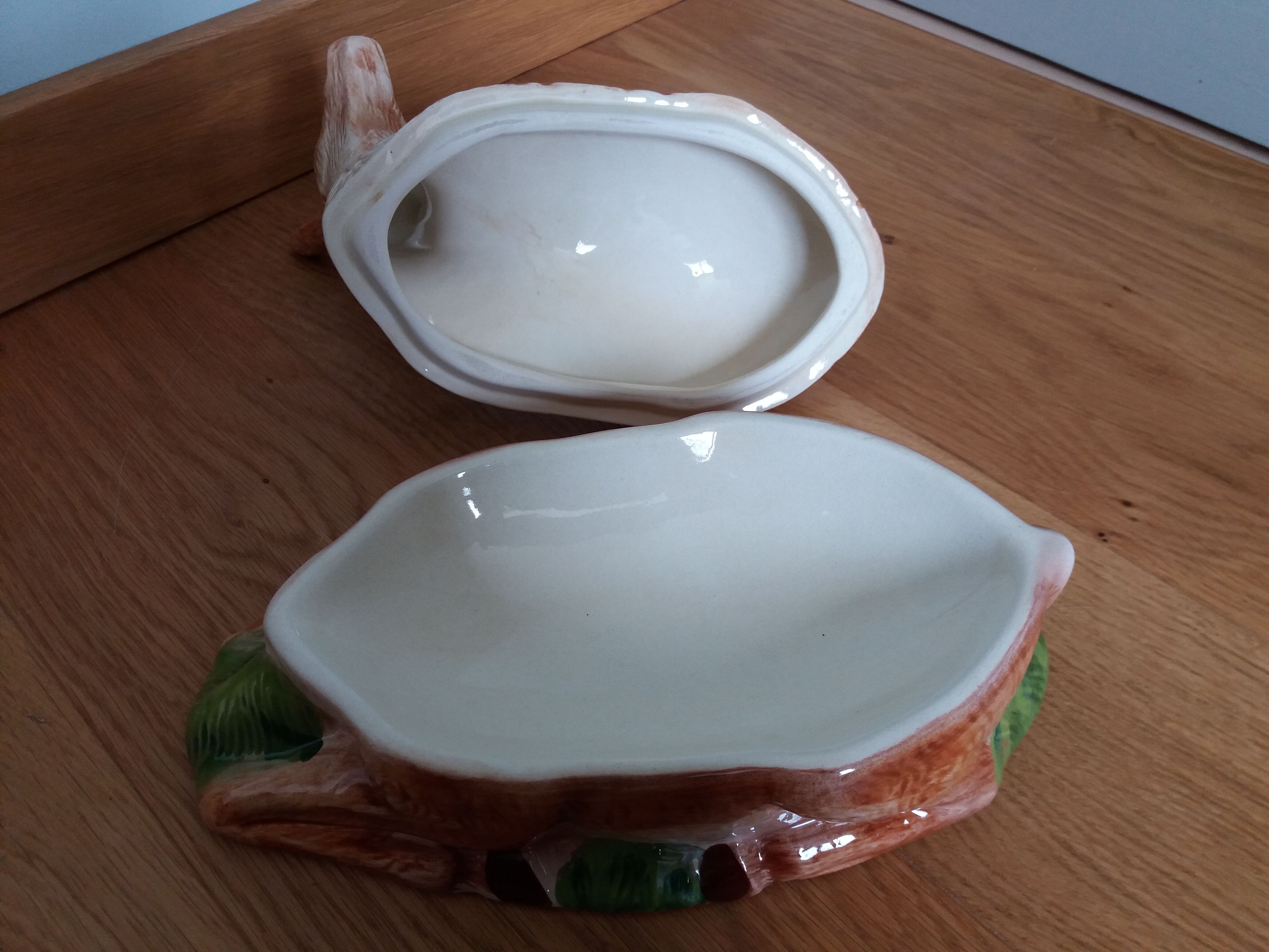 Terrine ceramic doe signed Caugant