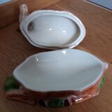 Terrine ceramic doe signed Caugant