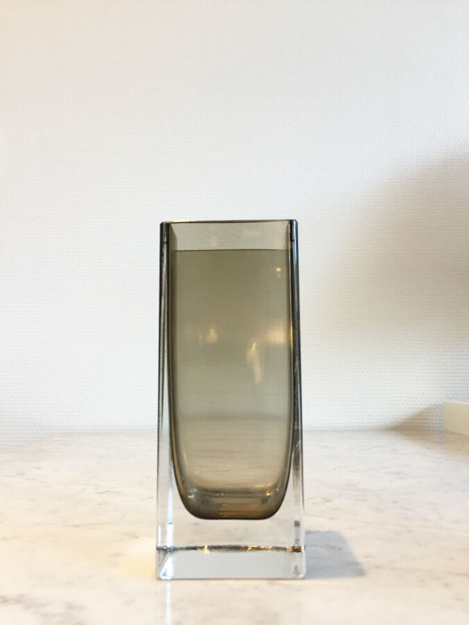 1970 black crystal vase